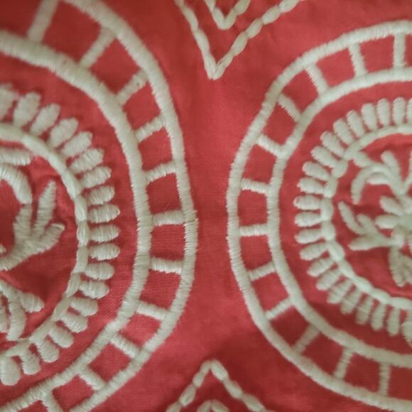 Show Me Your Mumu Claudine Dress Coral Embroidered Tunic Mini Tassels Size Small - Picture 10 of 14